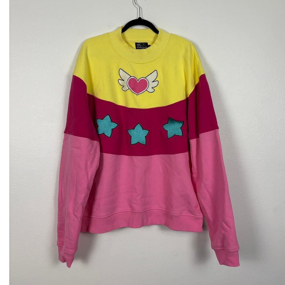 Steady Hands Crewneck Colorblock Oshi No Ko Symbol Rare Anime Pullover XL